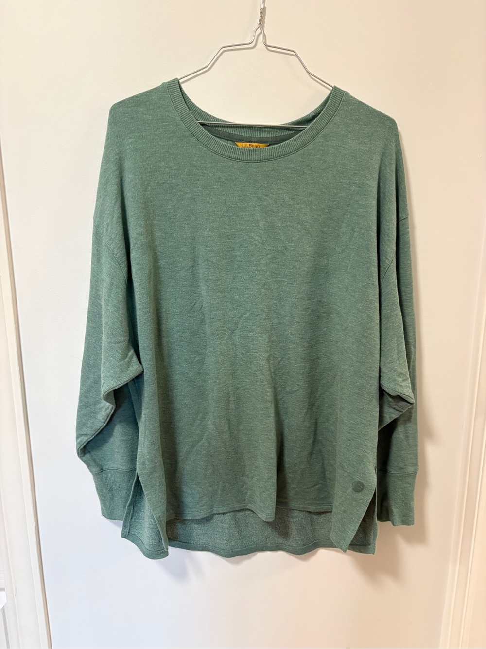 L.L. Bean women’s Lounge  Long Sleeve Crewneck green large very soft modal